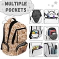 thumbnail image 7 of FKELYI Kids Backpack for Elementary Student 17 Inch Schoolbag Cartoon Capybara Love Orange Print Spacious Bookbag with Multi-Pockets Lightweight Casual Daypack Rucksack, 7 of 7