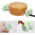 thumbnail image 4 of 4 Pack 2.1×1.8 Inch DIY Cake Slicer Adjustable 5 Layers Leveler Slicer Cake Layer Slicer for Bread Toast Cake Kitchen Fixer Tool (Green and Pink), 4 of 5