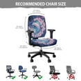 thumbnail image 7 of FKELYI Cherry Floral Dolphin Print Office Chair Cover Stretch Computer Chair Cover Stretch Fabric Rotating Sweivel Chair Slipcover Decorative Cover for Office Worker, 7 of 7