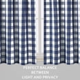 thumbnail image 5 of LingStar 2PCS Buffalo Check Rod Pocket Window Curtain Home Decor Window Treatments Small Window Curtains Set,26"x45"x2,navy blue, 5 of 6