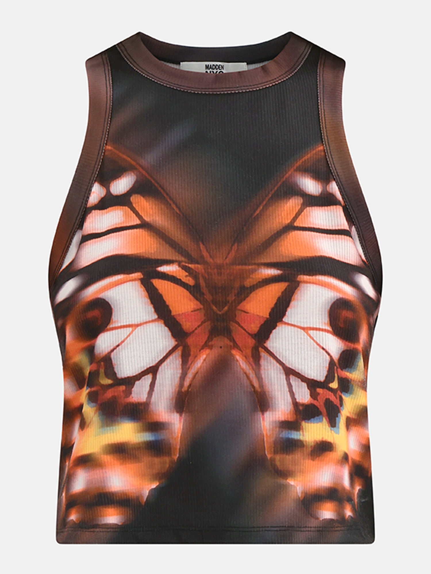 Madden NYC Women's Sleeveless High Neck Graphic Top, Sizes XXS-XXL