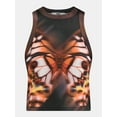thumbnail image 5 of Madden NYC Women's Sleeveless High Neck Graphic Top, Sizes XXS-XXL, 5 of 5