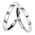 thumbnail image 4 of Juego de anillos de promesa de 2 piezas estilo sol y luna anillo plateado regalo de pareja YONGSHENG, 4 of 4