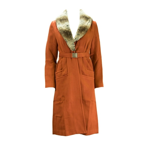 ALICE'S PIG Women's Georgette's Glam Wool Coat, Red, US 2