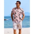 thumbnail image 3 of COOFANDY Short Sleeve Shirts for Men Casual Button Down Summer Shirts Textured Beach Wedding Shirt, 3 of 5
