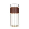 thumbnail image 1 of JIEMUCES Glass Tea Infuser Bottle Double Glazing Tea Cup Stainless Steel Filter Leak-Proof Design Temperature Resistant Tea Water Separation Portable Tea Infuser Flask for Office Travel, 1 of 8