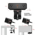 thumbnail image 5 of Desk Clamp Power Strip USB C 65W, Desktop Edge Mount Fast Charge Station 3 PD USB Port 2 AC Outlets 6ft Braided Extension Cord Flat Plug Fit Max 3.26’’ Tabletop Edge for Gaming Office Table, 5 of 8