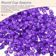 thumbnail image 3 of Loose Sequins 4000 Pcs 5MM Silver Backed Cup Embroidery Sequins Spangles for Jewelry Making Crafts Sewing, Dark Purple, 3 of 6
