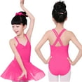 thumbnail image 2 of ZACPNCV Toddler Ballet Leotards for Girls Dance Leotards with Skirt Gymnastic Ballerina Outfit Dress Hot Pink 3-4 Years, 2 of 7