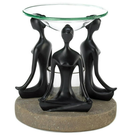 Home Decorative Lotus Yoga Position, Polyresin Oil Warmer