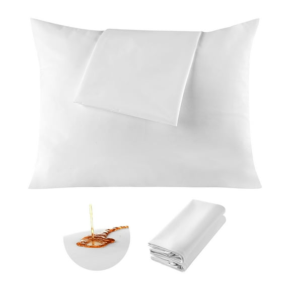 VEVOR Pillow Protectors, 4 Pack Waterproof Pillow Protectors with Hidden Zipper, Breathable Standard Size Pillows Protector, Stain & Dust Sweat Proof, Washable Covers for Increased Pillows Lifespan