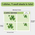 thumbnail image 2 of Clover Credit Card Skin Debit Card Skin Debit Card Stickers Covers No Bubble Slim Small Chip Personalized Bank Card Protecting Decals Removable Transportation Key Card Green 7.3x5.4Inch, 2 of 6