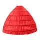 thumbnail image 1 of Enagua de poliéster para boda, cintura elástica, enaguas para bailes de graduación, Rojo 6 Aros Zulema Enaguas Crinolina, 1 of 4