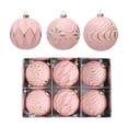 thumbnail image 2 of Kbndieu Pink Christmas Tree Balls Ornaments, 6PCS 3.15" Pre-Strung Hanging Ornament Decorations, Shatterproof Xmas Bulbs Plastic Hanging Balls for Xmas Tree Holiday Party Decor, 2 of 9