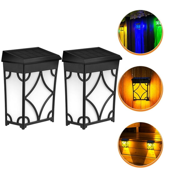 LEORX Solar Powered Lights Assorted Color ABS Pc Outdoor Patio Pathway Decor 2Pcs
