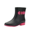 thumbnail image 2 of Zapatos impermeables antideslizantes para mujer, zapatos de lluvia de Color sólido, botas medias con cerrojo de tacón bajo de plástico Wmkox8yii  ghj484, 2 of 6