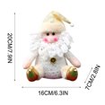 thumbnail image 3 of Christmas Santa Snowman Plush Ornament, Holiday Tree Hanging Decoration, Festive Home Display Accent, Seasonal Gift Collectible, 3 of 6