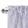 thumbnail image 4 of Light Purple Flowers Rod Pocket Curtain Valance, Spring Vintage Flowers Rustic Plants Farmhouse Window Valance for Living Room, Bedroom, Kitchen 42"W x 18"L, 4 of 9