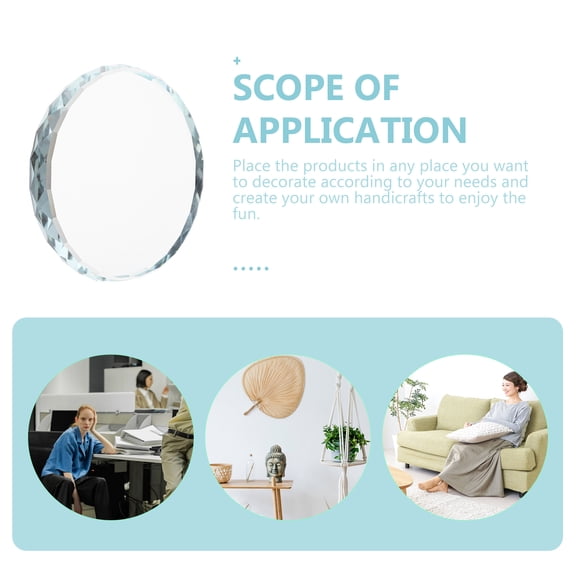PENIKOKO Round Transparent Glass Display Stand Tray for Craft Projects and Home Decor, 1 Set