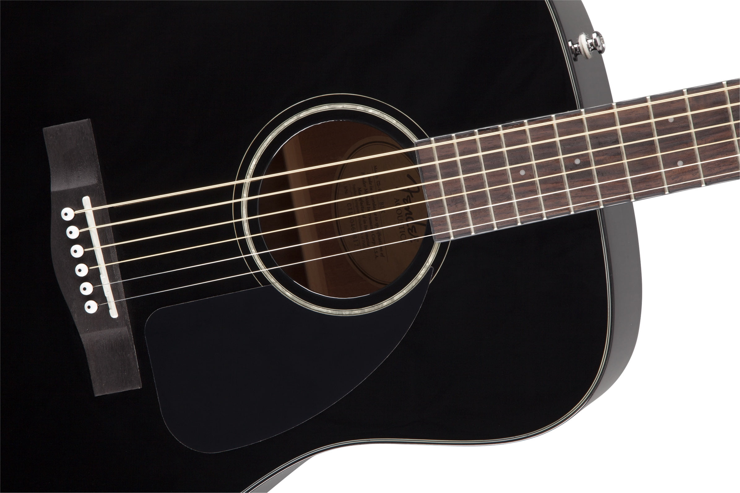 Fender CD-60 Dreadnought Acoustic Guitar - Black w/ Hard Case