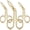 Gold, variant on EXLEAF 3Pcs Eyebrow Scissor Tweezers with Handle Flat Straight Tip Facial Hair Eyebrow Tweezer for Women Precision Stainless Steel Brow Remover Slanted Nose Wig Plucker for Women Men(Silver Plated)
