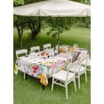 thumbnail image 3 of Outdoor Tablecloth with Umbrella Hole and Zipper, Easter Plaid Rectangle Table Cloth 60x120 Inch Waterproof Tablecloth, Spring Watercolor Bunny Flower Pink Checkered Picnic Table Cover for Patio, 3 of 7