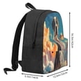 thumbnail image 2 of Lsque Colorful Sky Puppy Pattern Adult Backpack – Durable & Lightweight PU Canvas Storage Bag , 15” Laptop Compartment, and Multiple Pockets, 2 of 7