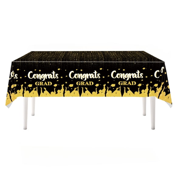 Graduation Decorations 2026 Gold Themed Set - Congrats Grad Banner, Class of 2026 Backdrop Complete Party Supplies for High School & College Celebrations