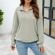 thumbnail image 3 of Suéter Navideño Gibobby sudaderas con media cremallera Mujer Glauco M, 3 of 5