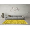 thumbnail image 3 of Ahgly Company Indoor Rectangle Trellis Yellow Modern Area Rugs, 5' x 8', 3 of 4