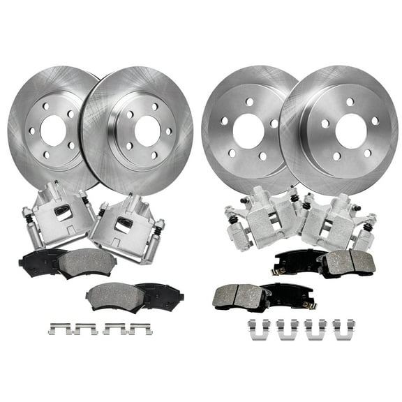 Detroit Axle - Brake Kit for 00-05 Chevrolet Impala Monte Carlo, 98 Olds Intrigue, Front and Rear Disc Brake Rotors Brake Pads Brake Calipers 1998 2000 2001 2002 2003 2004 2005 Replacement