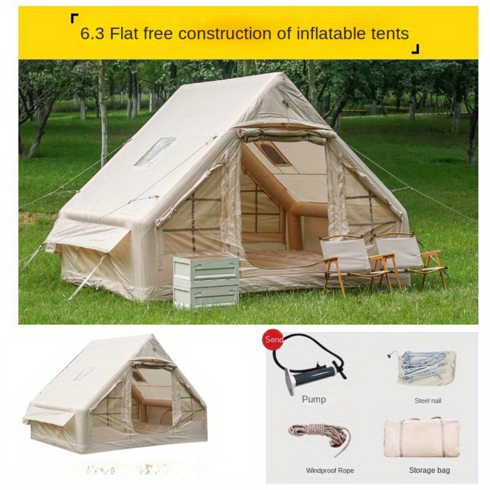 4-6 Person Inflatable Camping Tent with Pump