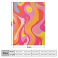 thumbnail image 4 of HENGT Retro 70S Pink and Orange Swirls Flannel Throw Blankets Lightweight Fluffy Winter Fall Blanket Cozy Soft Fuzzy Plush Home Decor for Couch Bed Sofa Bedroom Living Room Travel, 4 of 6