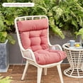 thumbnail image 3 of ARTPLAN Outdoor Cushions of Adirondack Chair with High Back Wicker Tufted Pillow for Outdoor Furniture Set of 1, 44"X21"X4", Repture Red, 3 of 6