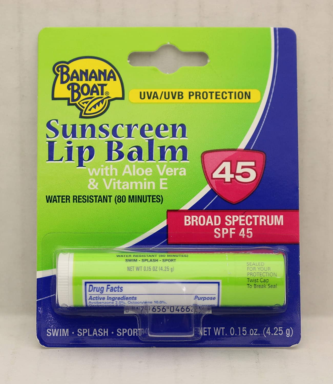 Banana Boat Spf#45 Lip Balm Sunscreen 0.15 Ounce (10 Pieces)