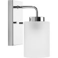 thumbnail image 5 of Merry Collection One-Light Polished Chrome and Etched Glass Transitional Style Bath Vanity Wall Light, 5 of 12
