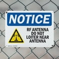 thumbnail image 5 of (2 Pack) Rf Antenna Do Not Loiter Near Antenna OSHA Notice Sign 10 Inch X 7 Inch Indoor / Outdoor Rust-Free Aluminum Metal Signs for Workplace, Workshop, and Construction Site, Made in the USA, 5 of 8