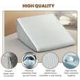 thumbnail image 5 of GIANNA Extra-High Wedge Pillow, Memory Foam Bed Wedge for Snoring & Leg Elevation, Removable Washable Cover, White Gray, 23.6×23.6×12in, 5 of 7