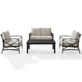 thumbnail image 4 of Crosley Furniture Kaplan 4Pc Fabric Sofa Set in Oil Rubbed Bronze and Oatmeal, 4 of 11