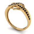 thumbnail image 2 of Solitaire with Accents Engagement Ring for Women - 0.22ct Simulated Blue Sapphire in 14K Yellow Gold Promise Ring, 2 of 6