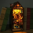 thumbnail image 3 of BESTSKY DIY Book Nook Kit 3D Wooden Puzzle Firefly Forest Bookend Decor with Furniture and LED Light DIY Miniature Houses Kit Educational Dollhouse Model Building Kits for Kids Adults, 3 of 7