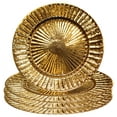 thumbnail image 2 of Gilbin 13 inch- Charger Plates, Round Plastic Reef Charger Plates, Holiday Charger Plate Wedding Holiday & Party Table Décor Set of 4(Gold), 2 of 4