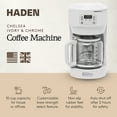thumbnail image 2 of Haden Chelsea 10 Cup Digital Drip Coffee Maker with Glass Carafe, Ivory, 2 of 9