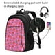 thumbnail image 2 of Fotbe Strawberry Floral Mochila con Estampado y Puerto USB para Hombre y Mujer, Mochila Antirrobo, Mochila de Viaje, Mochila Escolar, Mochila Universitaria, 2 of 7