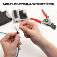 thumbnail image 4 of Carbon Steel Wire Stripper 2Pack Red For Electrical Work And Tool Box Use, 4 of 8