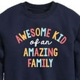 thumbnail image 3 of Instant Message - Awesome Kid of an Amazing Family - Toddler & Youth Crewneck Fleece Sweatshirt, 3 of 6