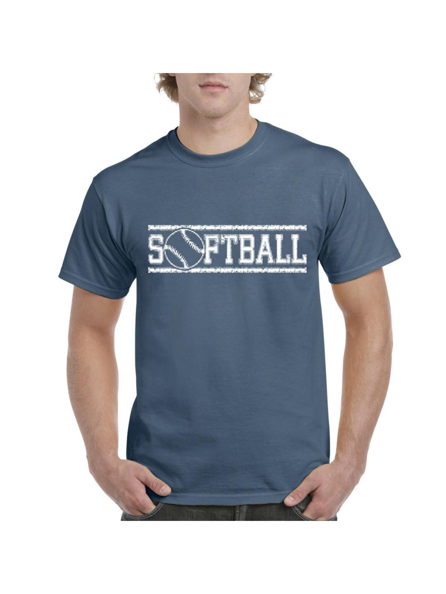 IWPF Mens Softball with Ball Short Sleeve TShirt