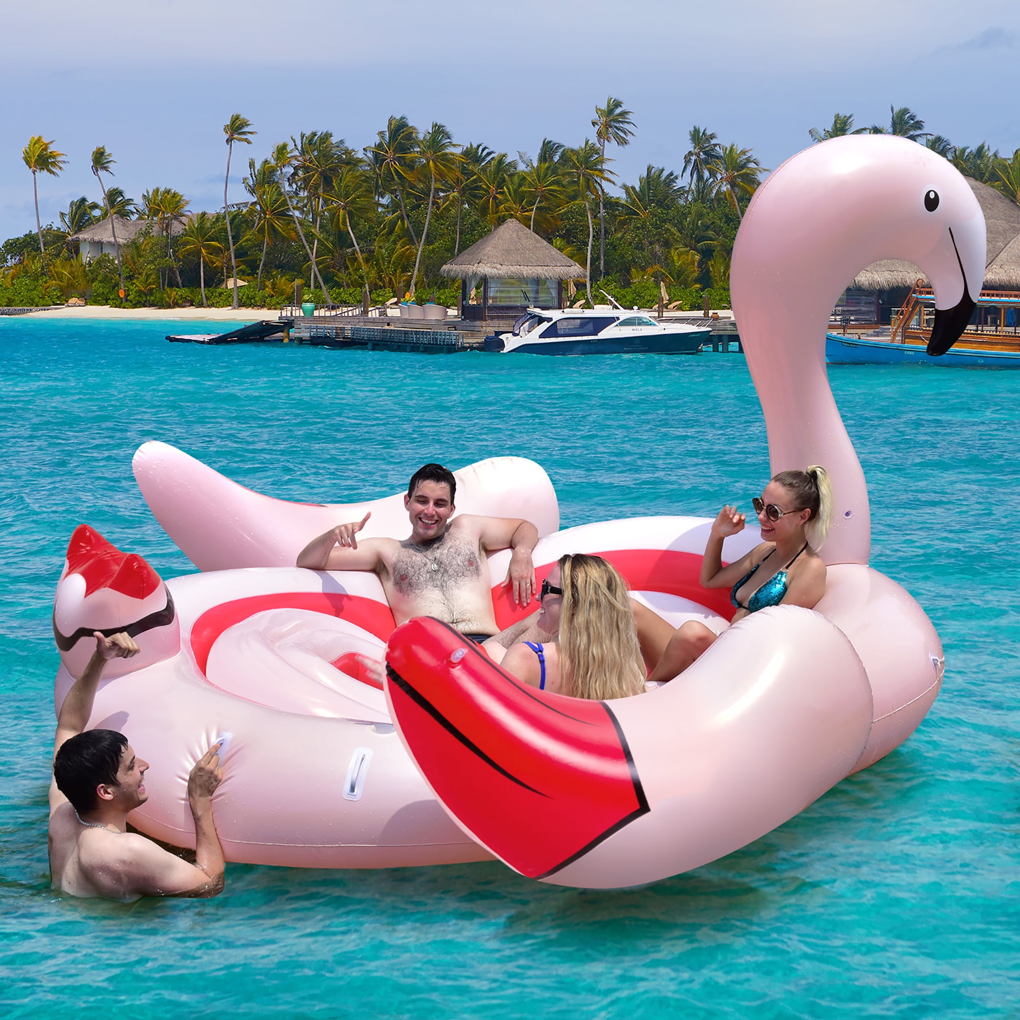 Flamingo Float Raft Island Pool Lake Lounger Intex Inflatable Mega Size 