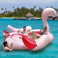 thumbnail image 1 of Costway 6 People Inflatable Flamingo Floating Island Ideal for Pool, Lake & River, 1 of 10