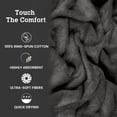 thumbnail image 3 of Casa Lino 8Pc Premium Bath Towel Set (2 Bath Towels, 4 Washcloths, 2 Hand Towels) - 100% Cotton, 400GSM & Ultra Absorbent (Smokey Grey), 3 of 6